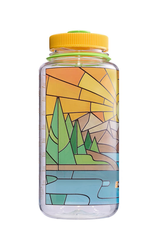 32oz Wide Mouth Stained Glass Print Bottles - US 6818